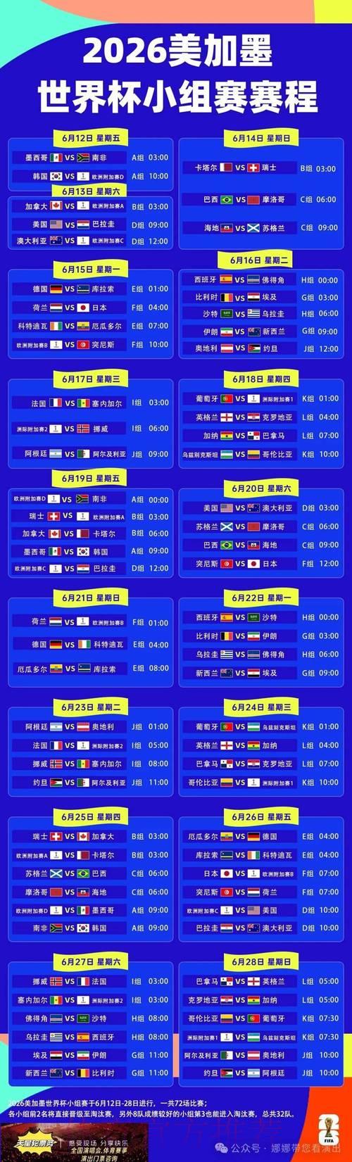 世界杯赛程全攻略:详细信息一览无余 世界杯赛程全攻略:详细信息一览无余